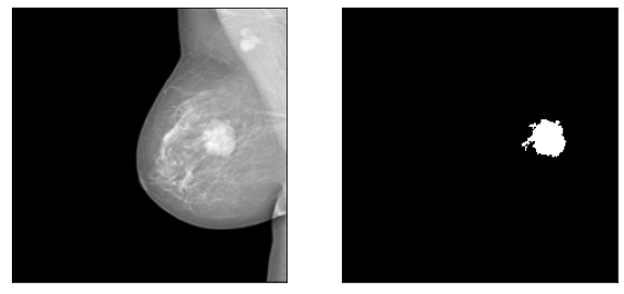 Example of segmentation on color
(left: original image, right: segmentation given as regions).