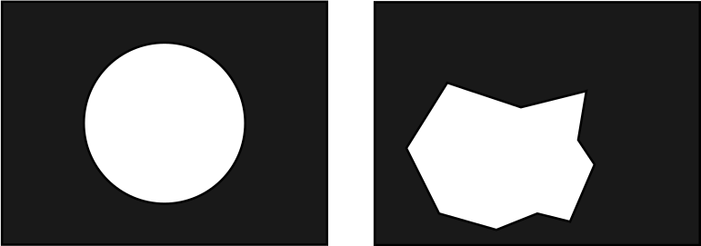 Ground truth f^* (left) and segmentation f (right).
